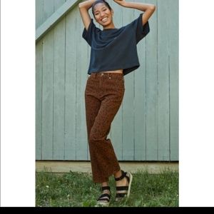 NWT leopard straight jeans